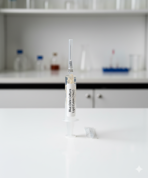 Blue Oyster Liquid Culture Syringe (10cc)